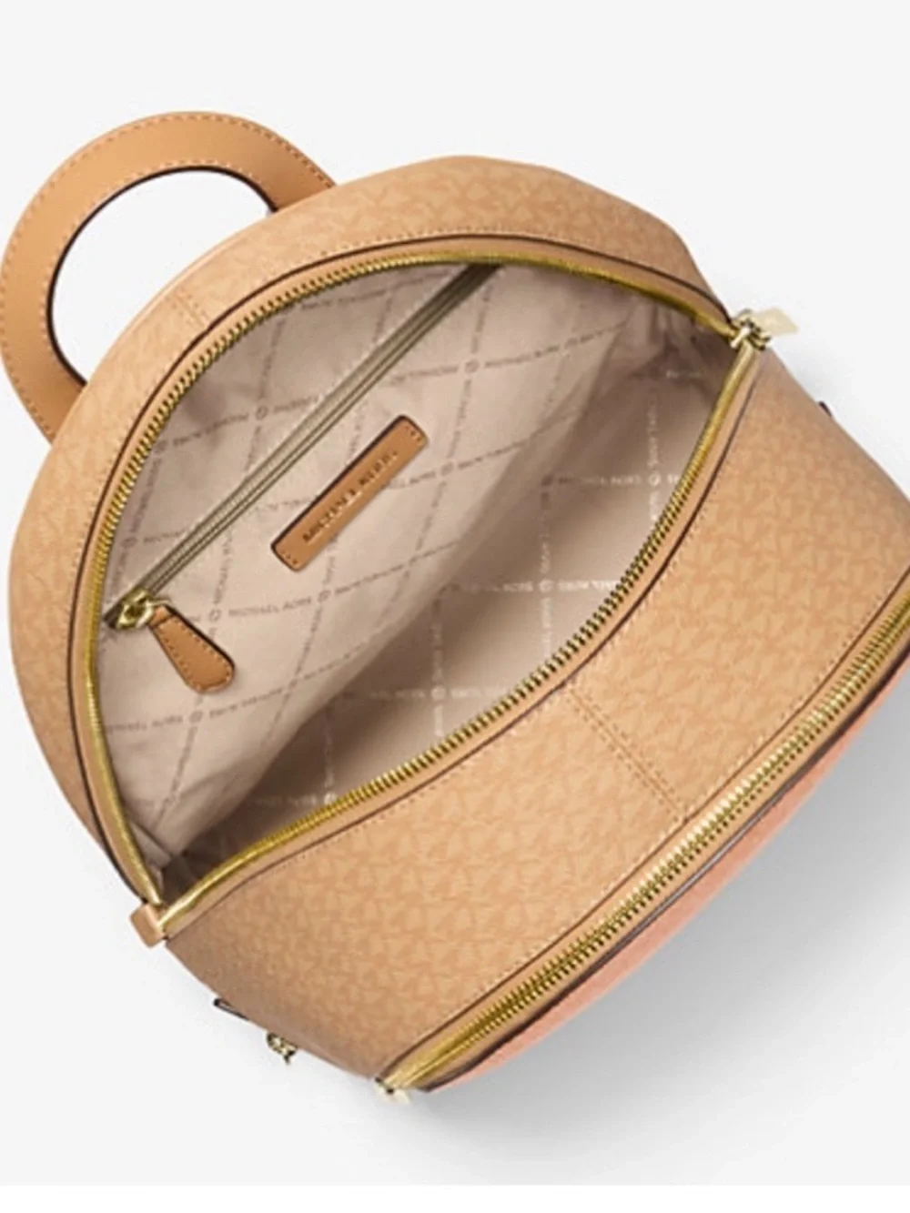 Michael Kors Rhea Medium Color-Block Signature Logo Backpack and Wallet Set